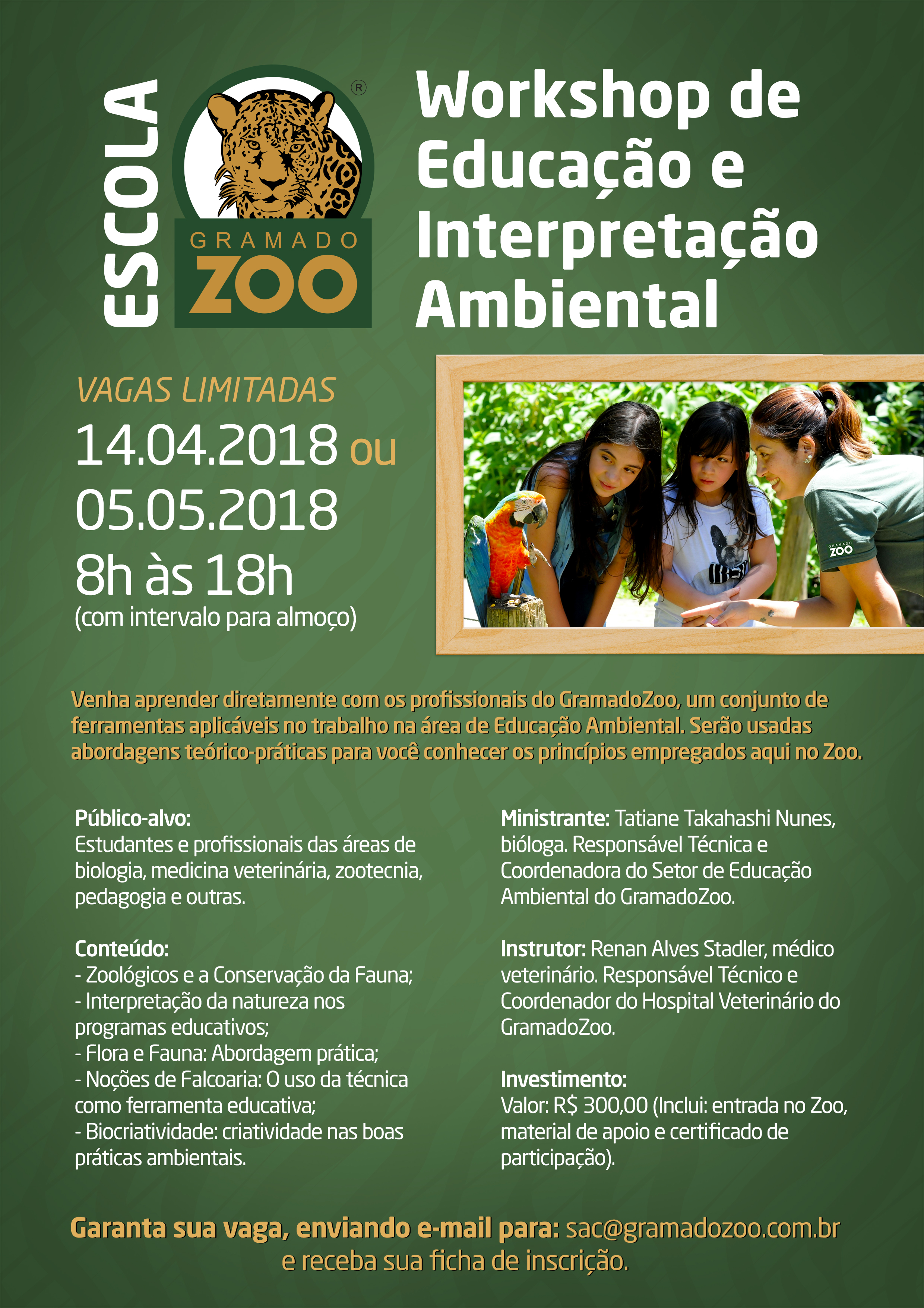 Cartaz workshop educaçao ambiental